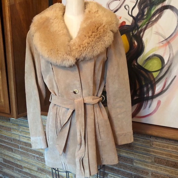 Avanti | Jackets & Coats | Vintage 7s Suede Coat Sheepskin Fur 販売新販売 vintage jacket fur leather suede レザージャケット